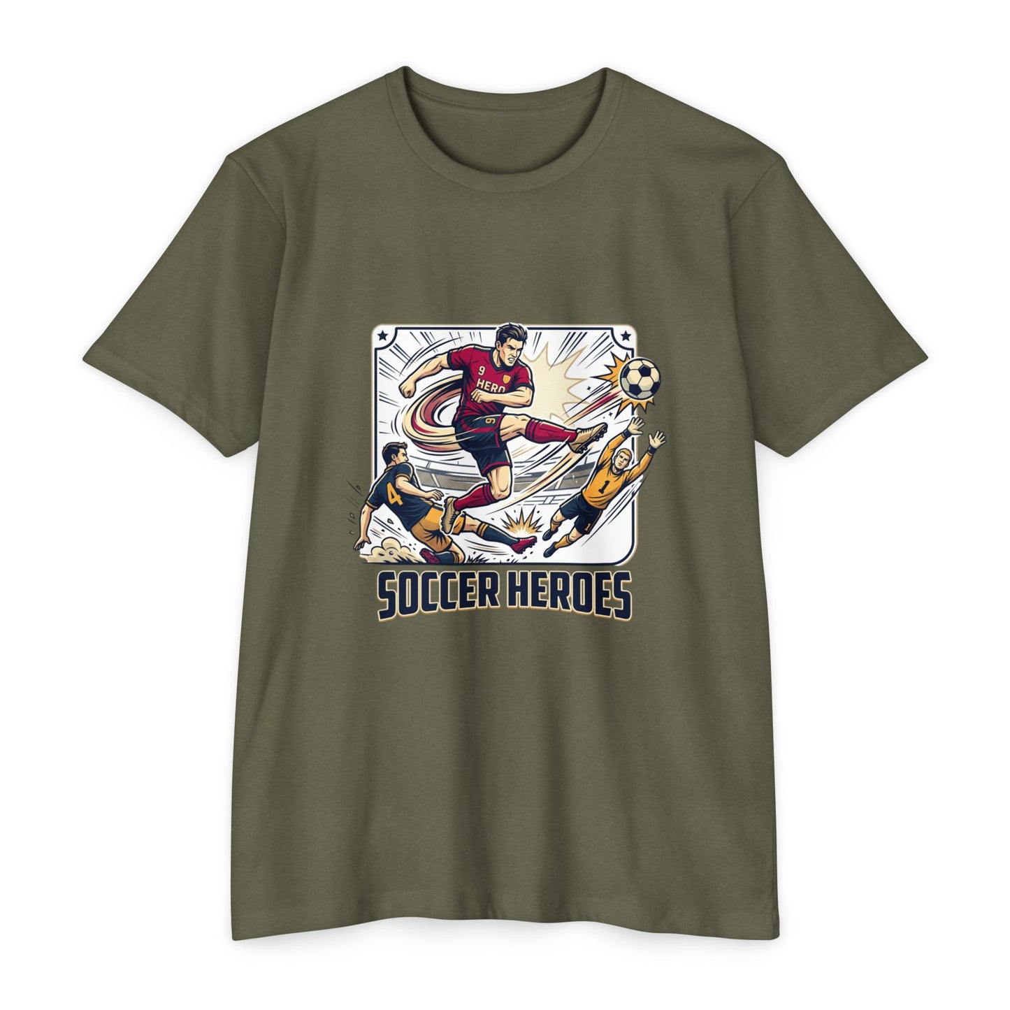 Soccer Heroes Graphic T-Shirt — Vintage Action Soccer Player Tee