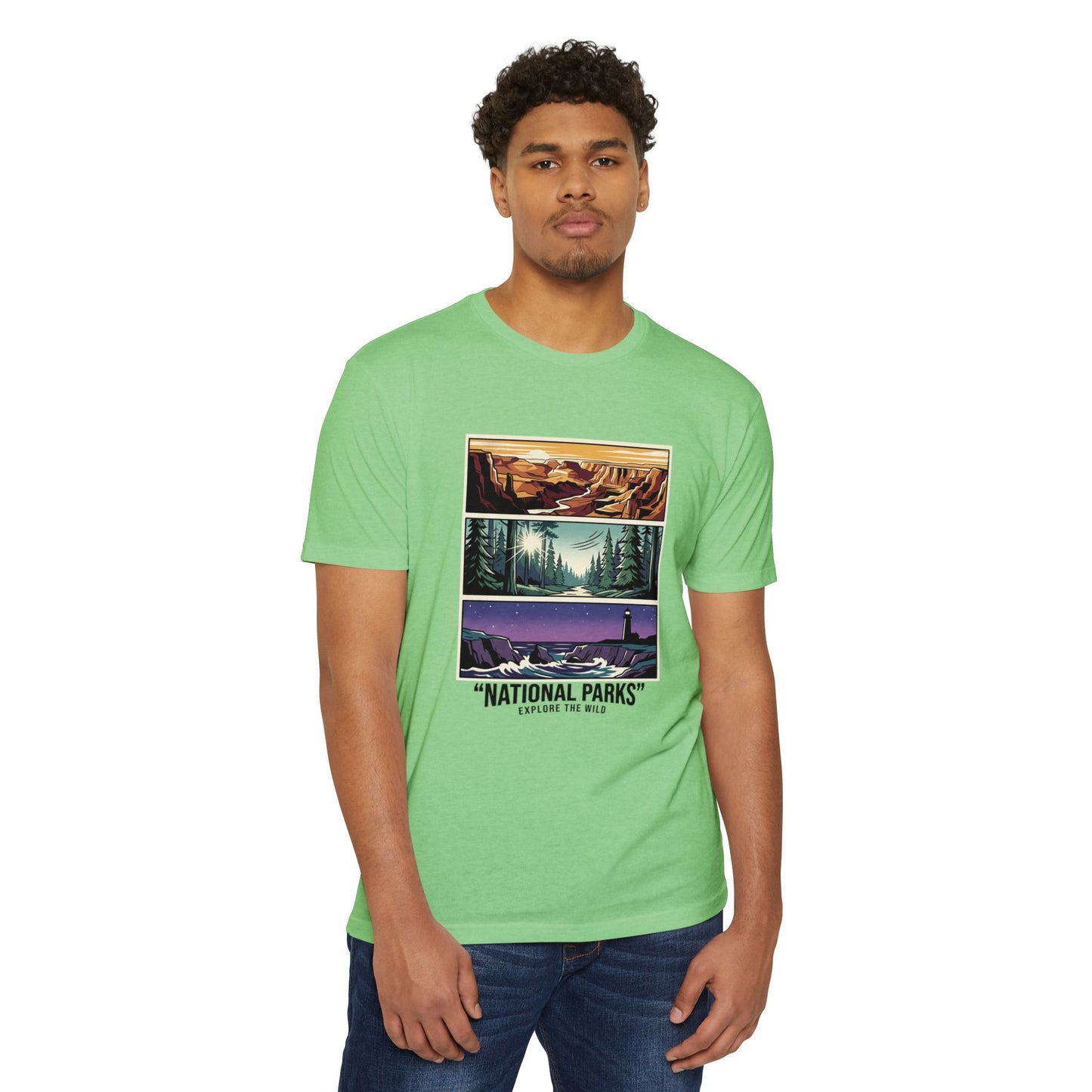 National Parks Scenic Panels T-Shirt — Explore the Wild Graphic Tee