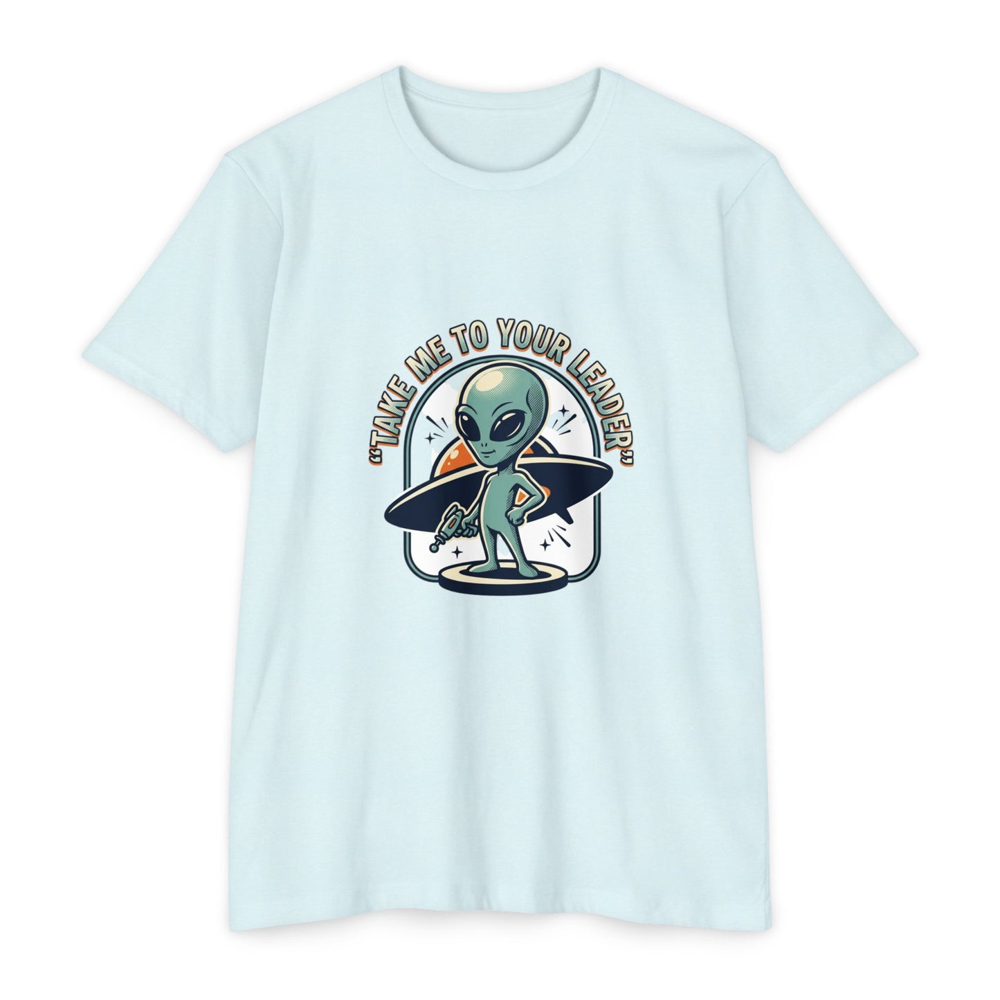 Alien Surfer T-Shirt — "Take Me to Your Leader" Graphic Tee