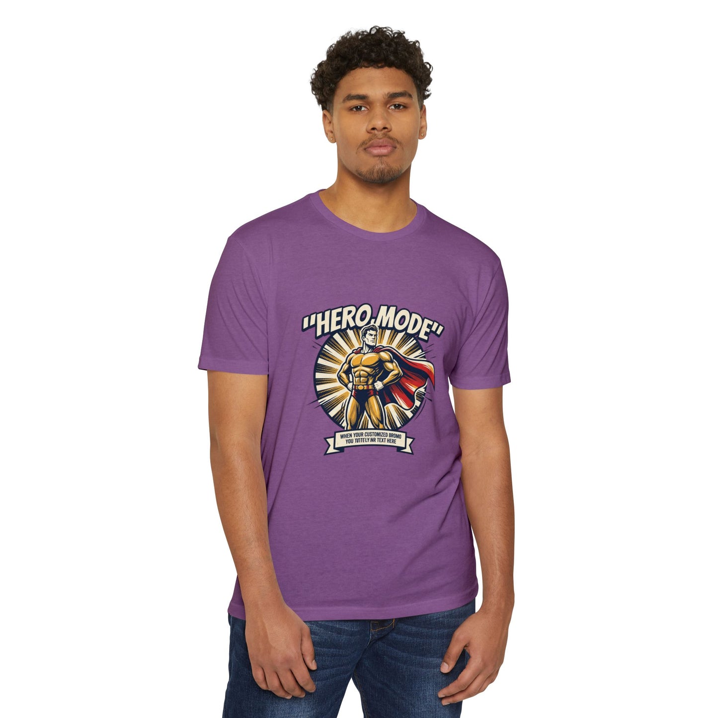 Hero Mode T-Shirt – Superhero Graphic Tee with "Hero Mode" Slogan