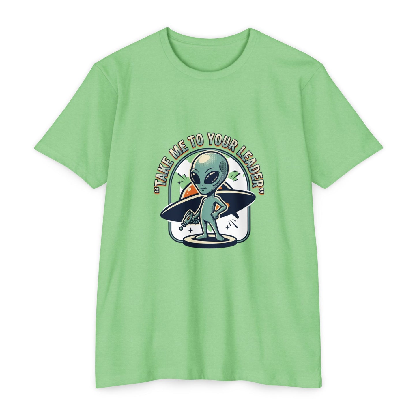 Alien Surfer T-Shirt — "Take Me to Your Leader" Graphic Tee