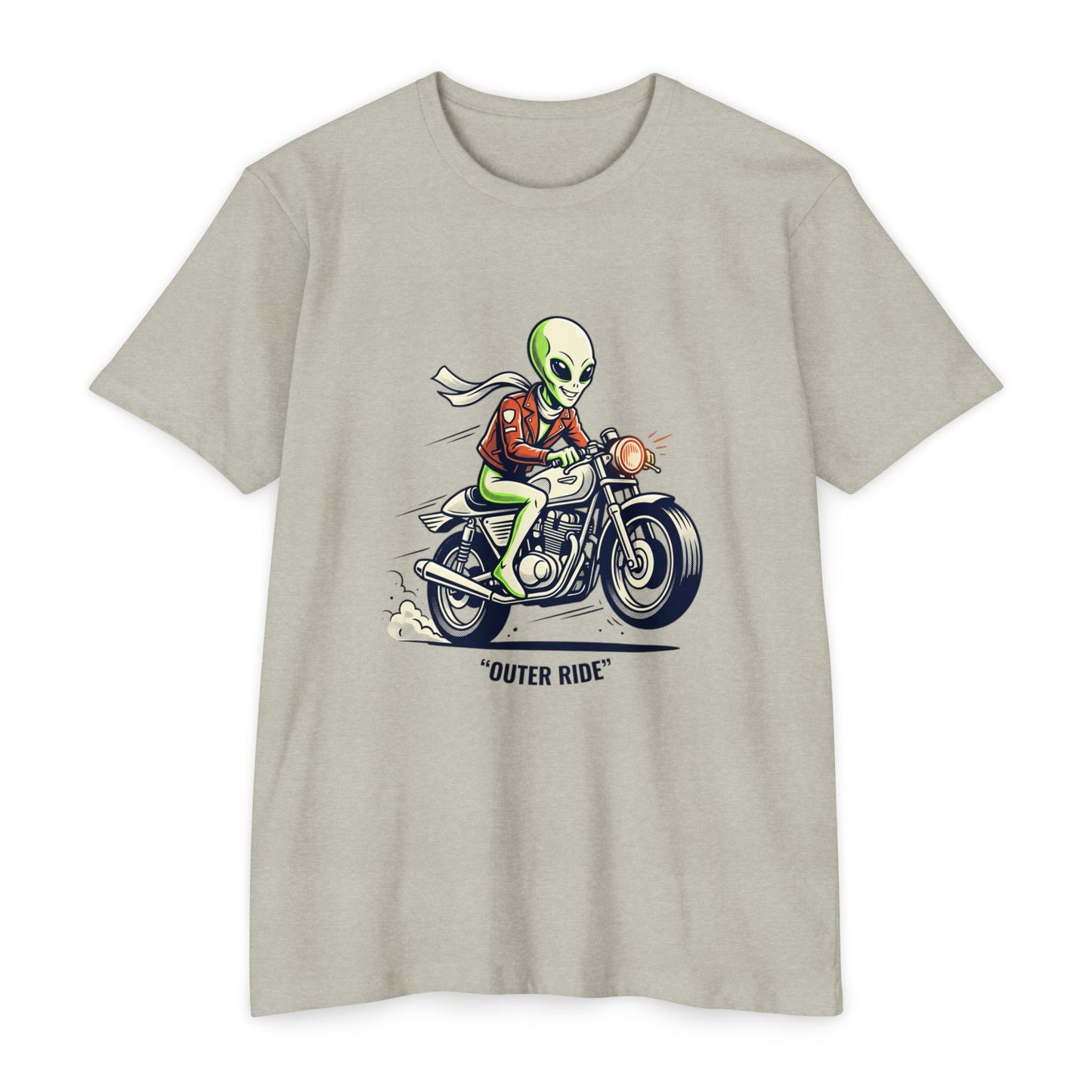 Alien Motorcyclist "Outer Ride" T-Shirt