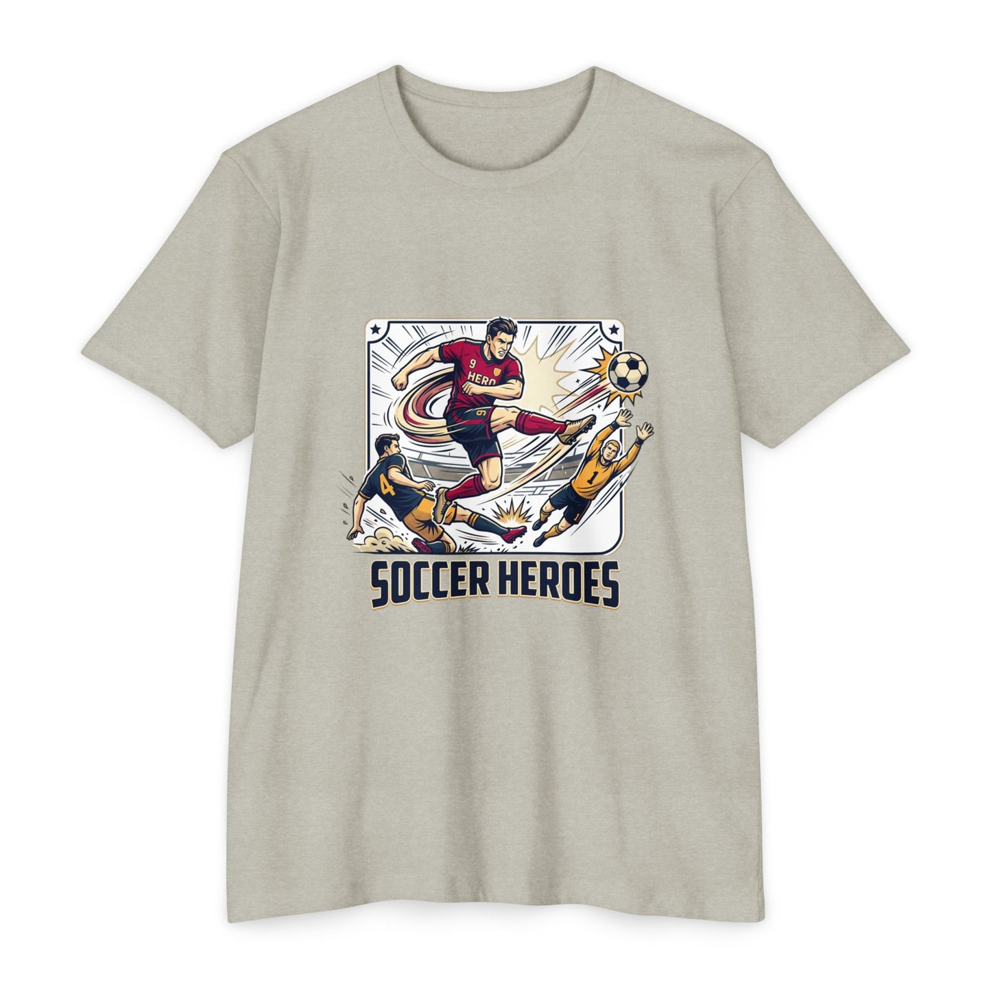 Soccer Heroes Graphic T-Shirt — Vintage Action Soccer Player Tee