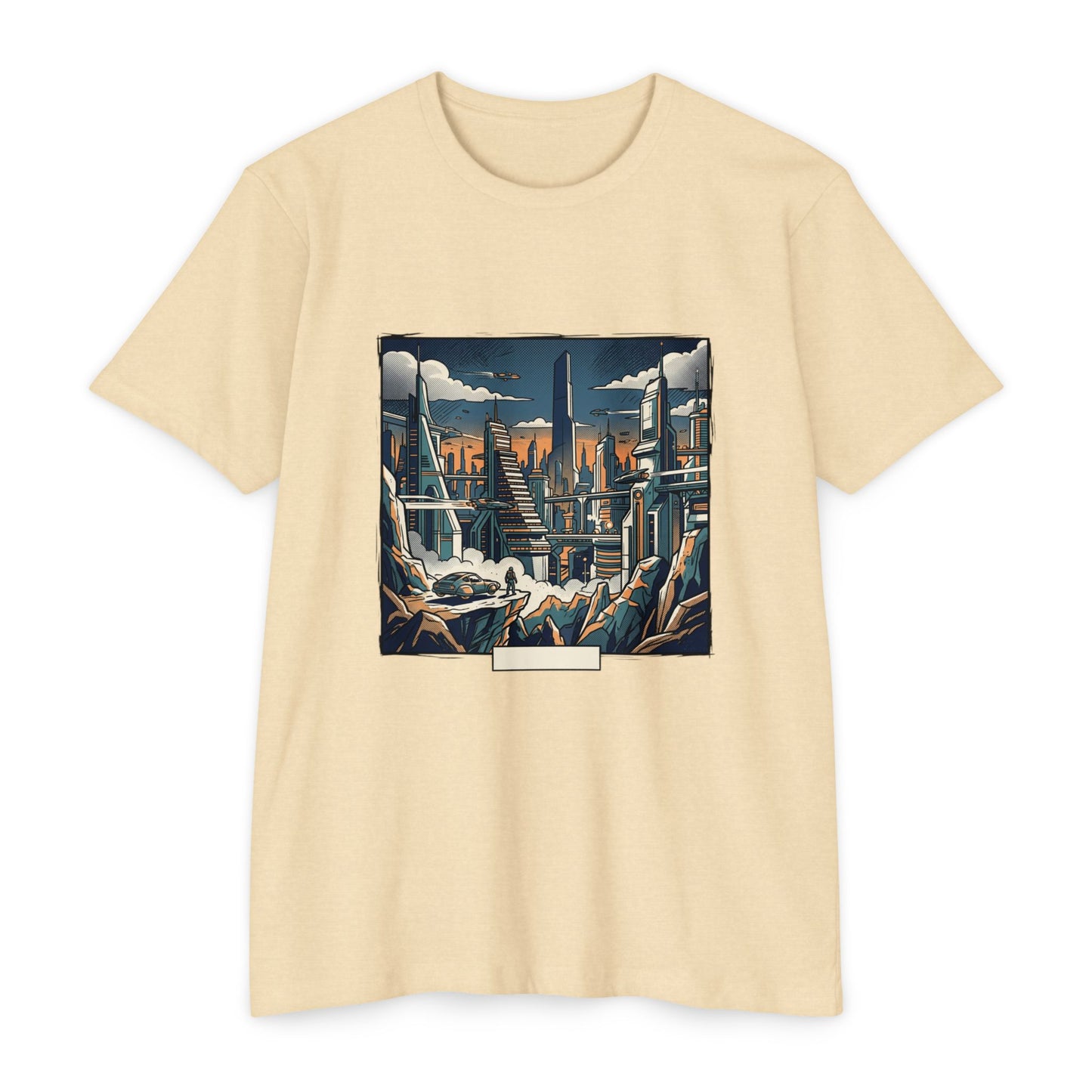 Futuristic Cityscape Retro Sci‑Fi T-Shirt — Retro Sci‑Fi Landscape Tee