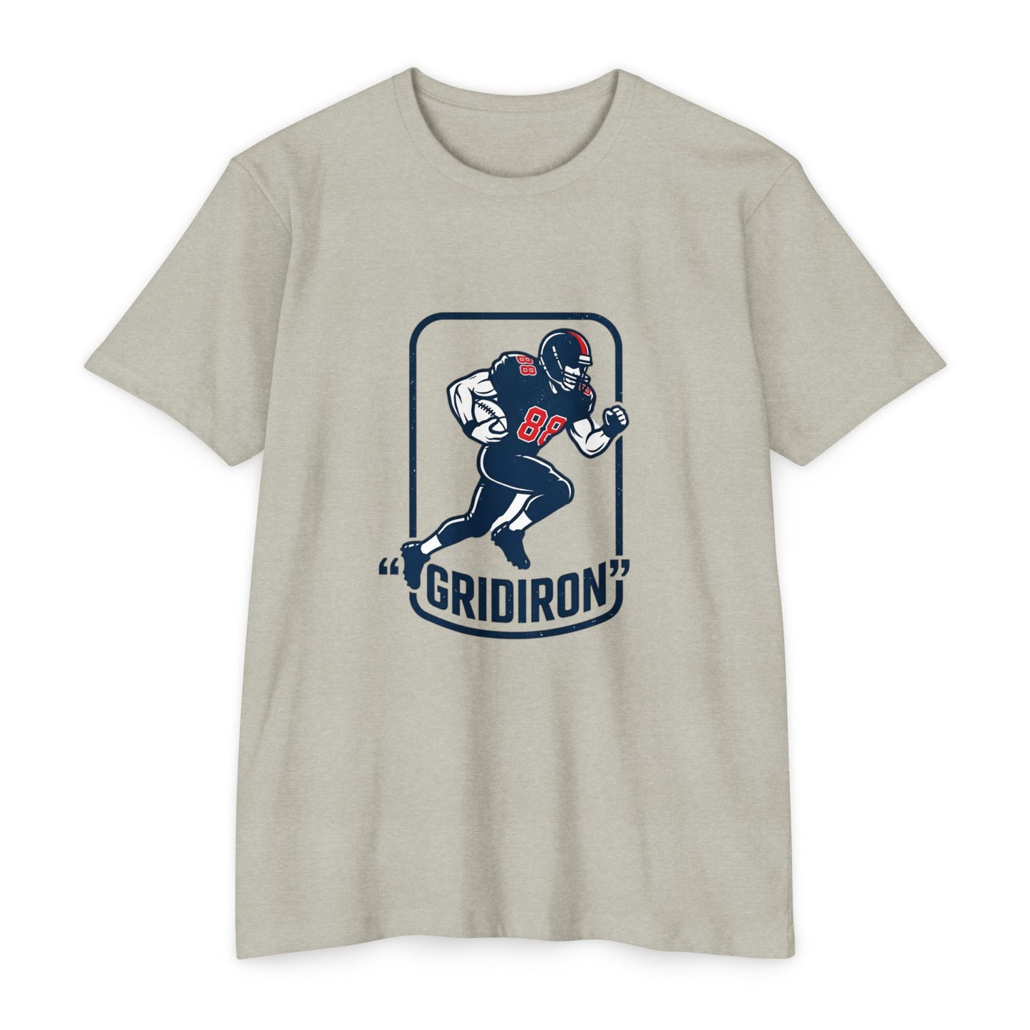 Gridiron Football Player T-Shirt — Retro Helmet Design