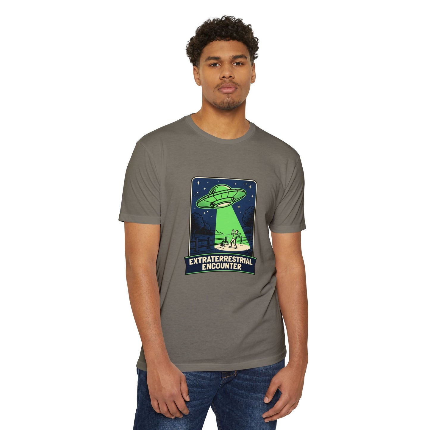 Alien Abduction T-Shirt — “Extraterrestrial Encounter” Vintage UFO Graphic