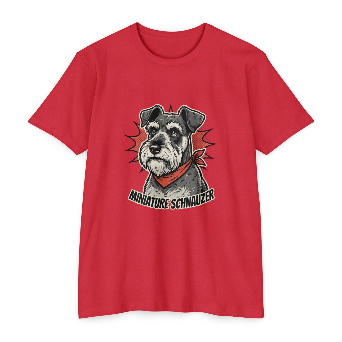 Miniature Schnauzer Portrait Retro Bandana T-Shirt
