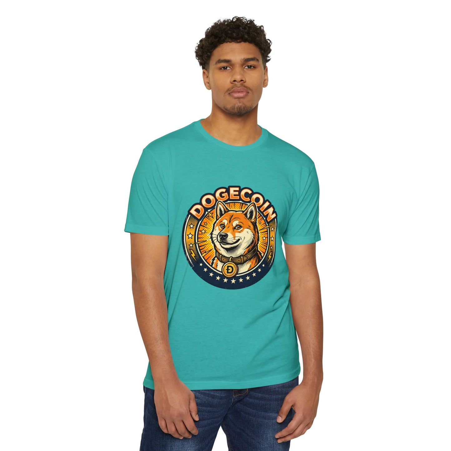 Dogecoin Coin Logo T‑Shirt — Retro Shiba Inu Crypto Tee