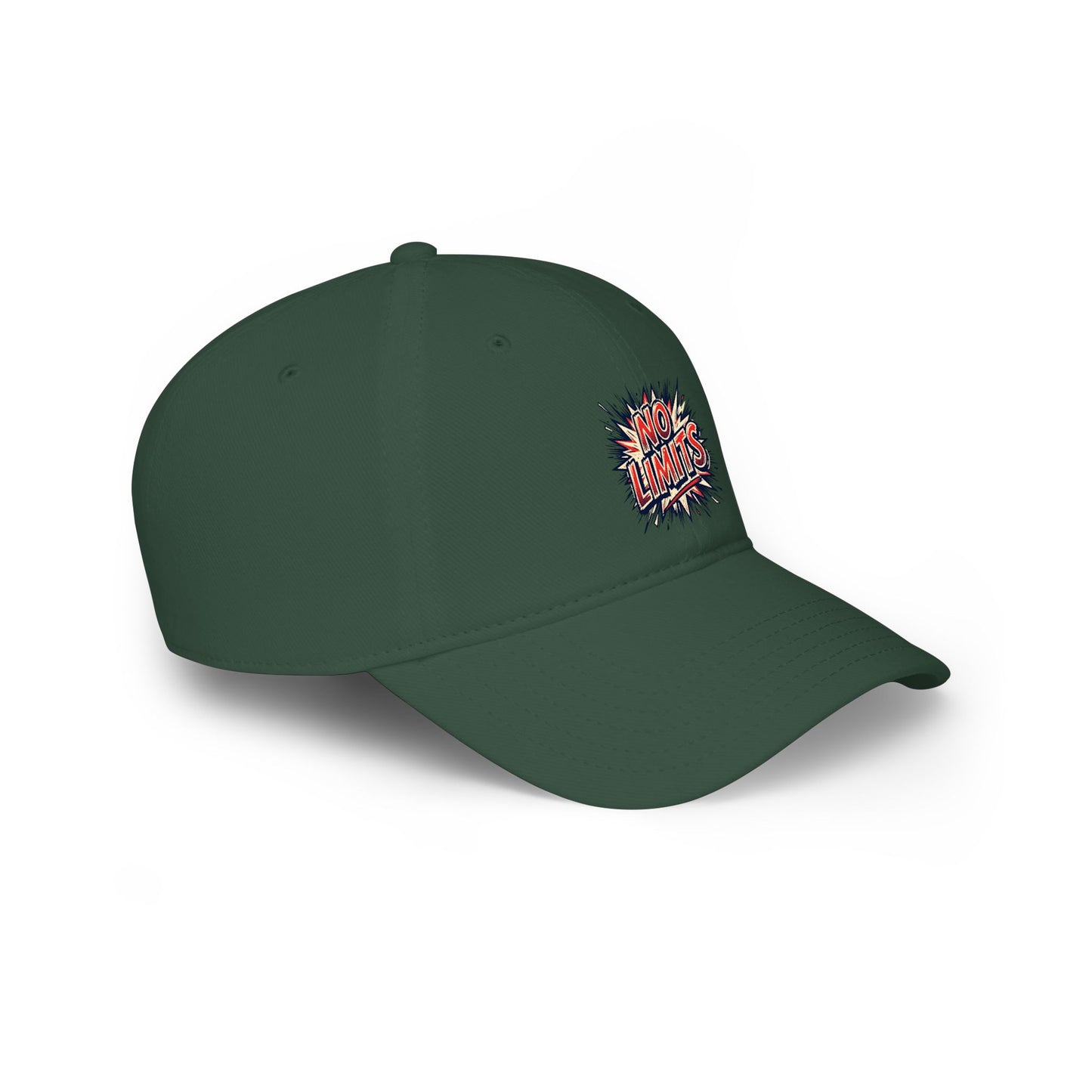 No Limits Retro Comic Baseball Cap — Motivational Low Profile Hat