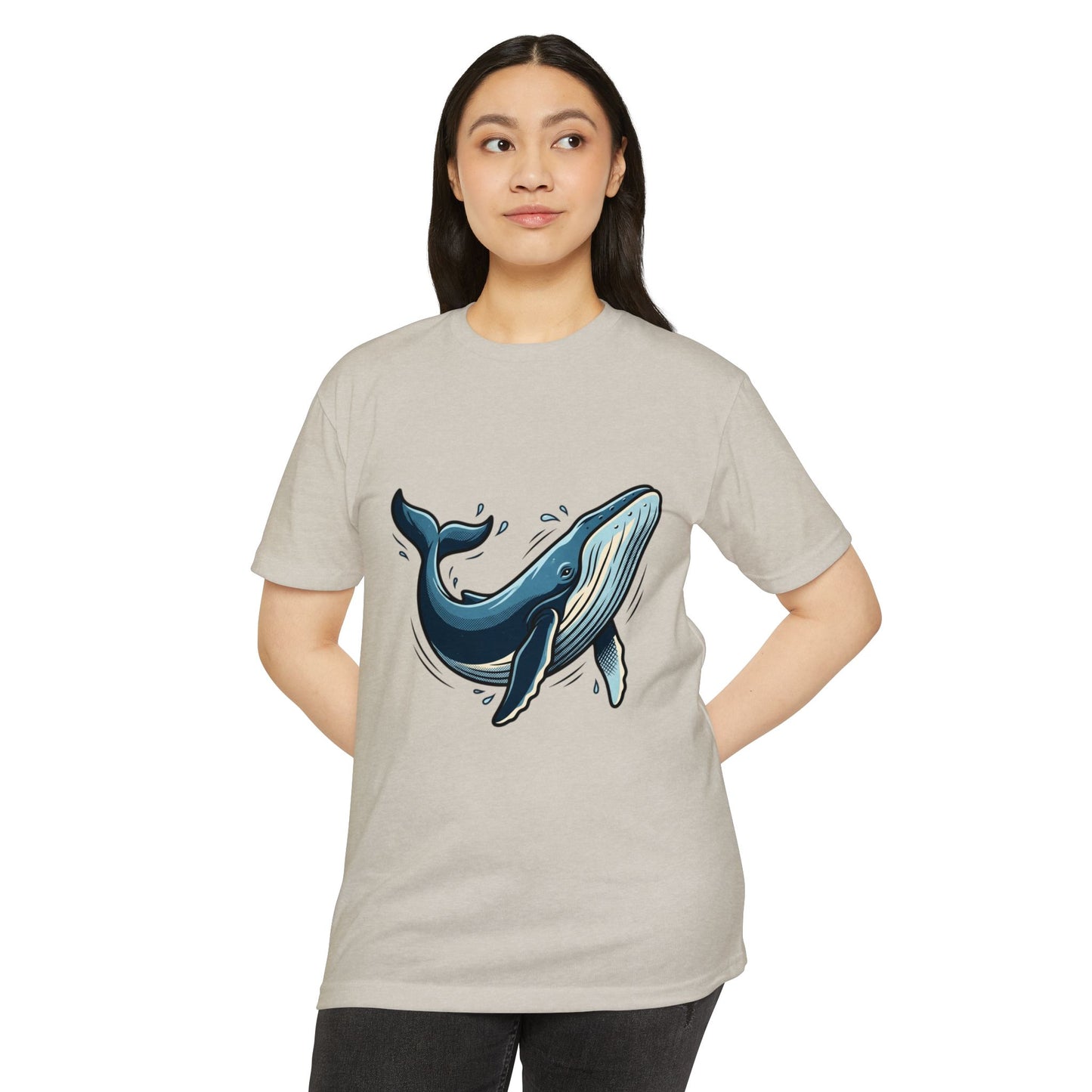 Whale Illustration T-Shirt — Retro Ocean Graphic Tee