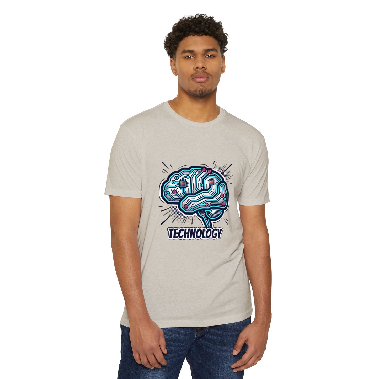 Tech Circuit Brain T-Shirt — Technology Graphic Tee