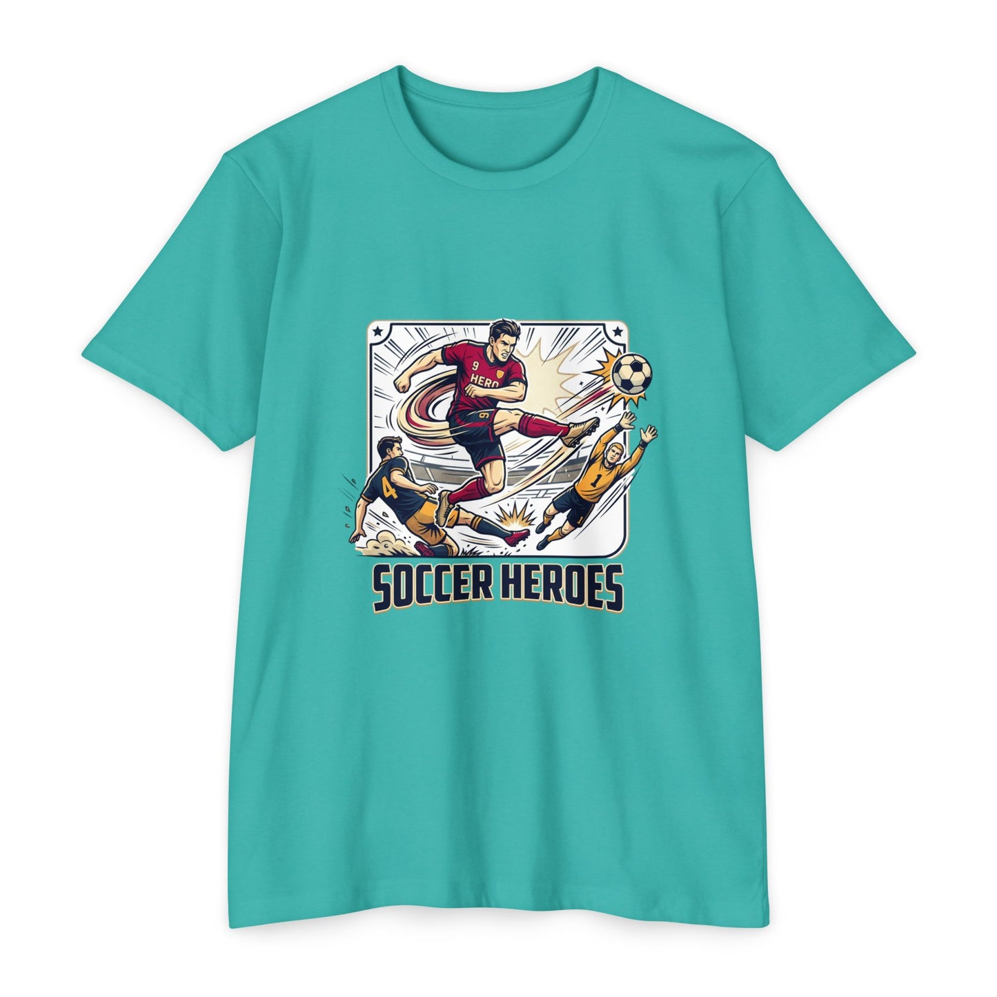 Soccer Heroes Graphic T-Shirt — Vintage Action Soccer Player Tee