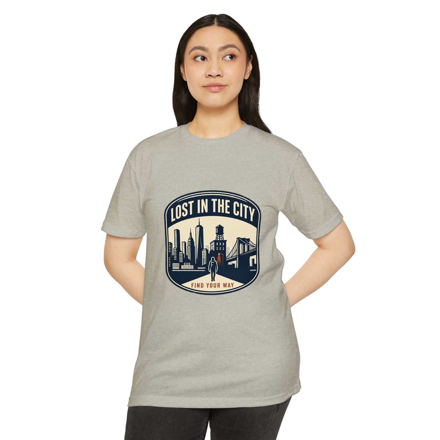 Find Your Way Vintage Urban Skyline T-Shirt