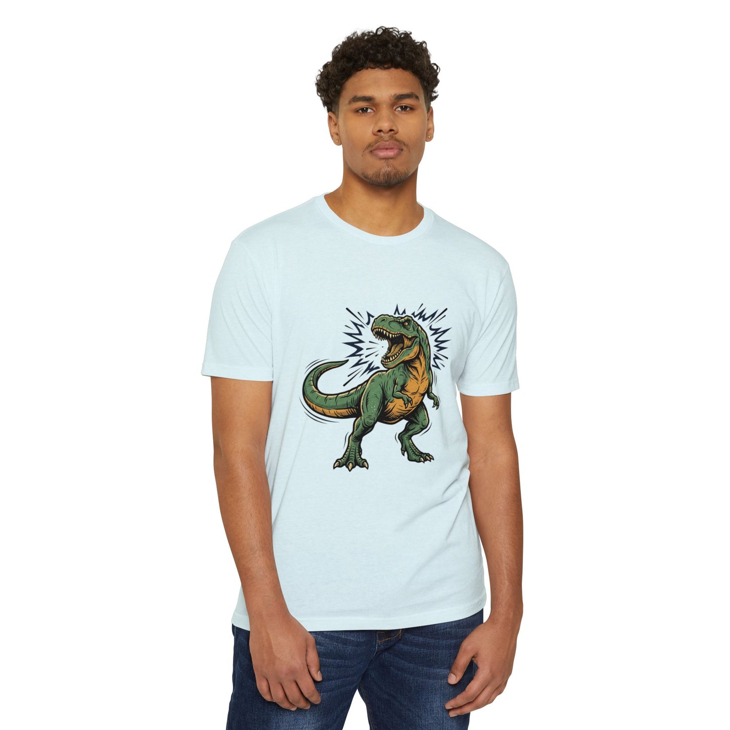 Camiseta — Camiseta retro con ilustración de T-Rex rugiendo