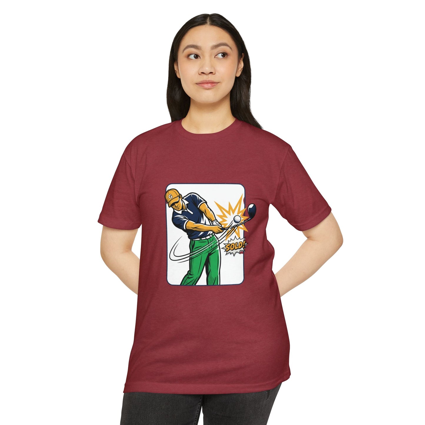 Solid Golfer Illustration Golf Swing T-Shirt