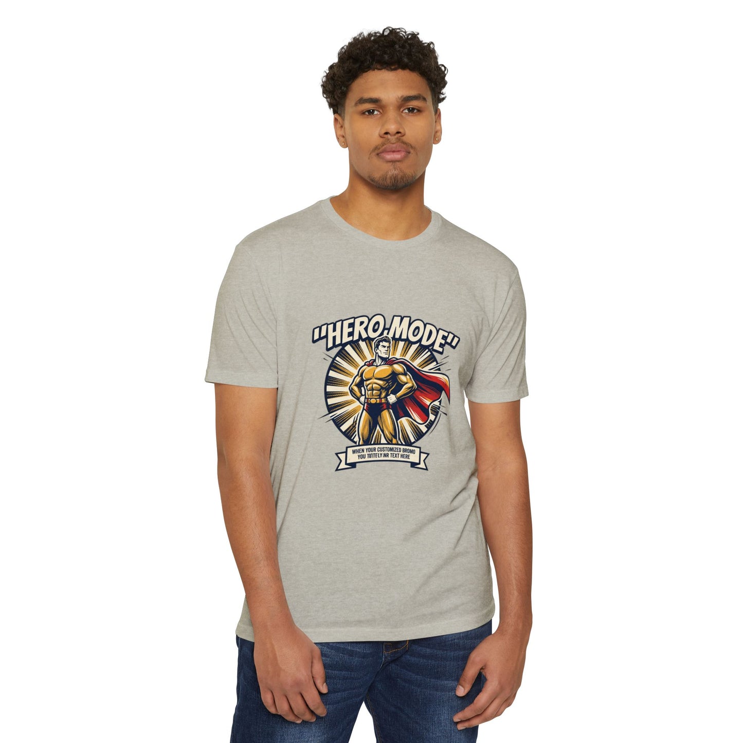 Hero Mode T-Shirt – Superhero Graphic Tee with "Hero Mode" Slogan