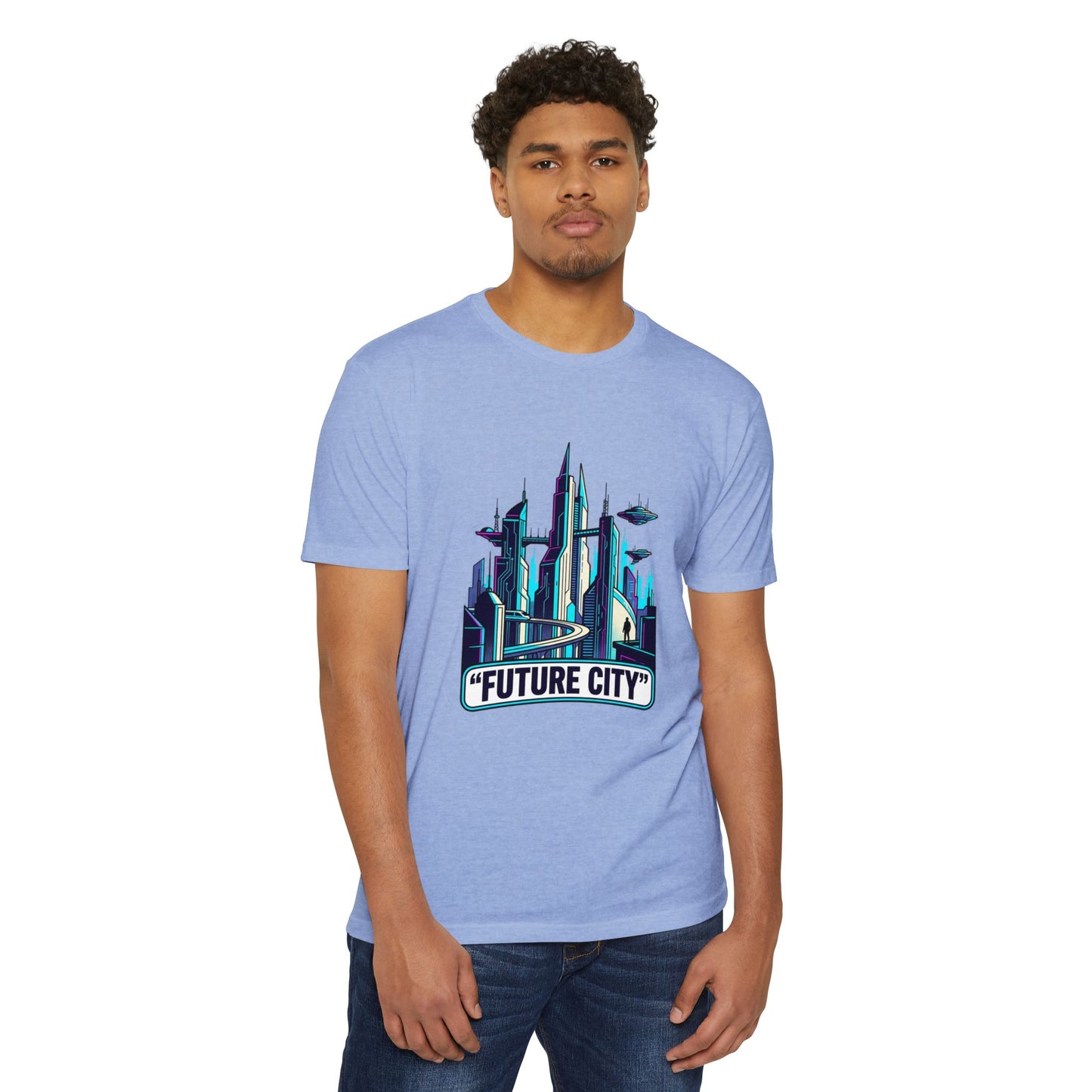 Future City Retro Futuristic Skyline T-Shirt