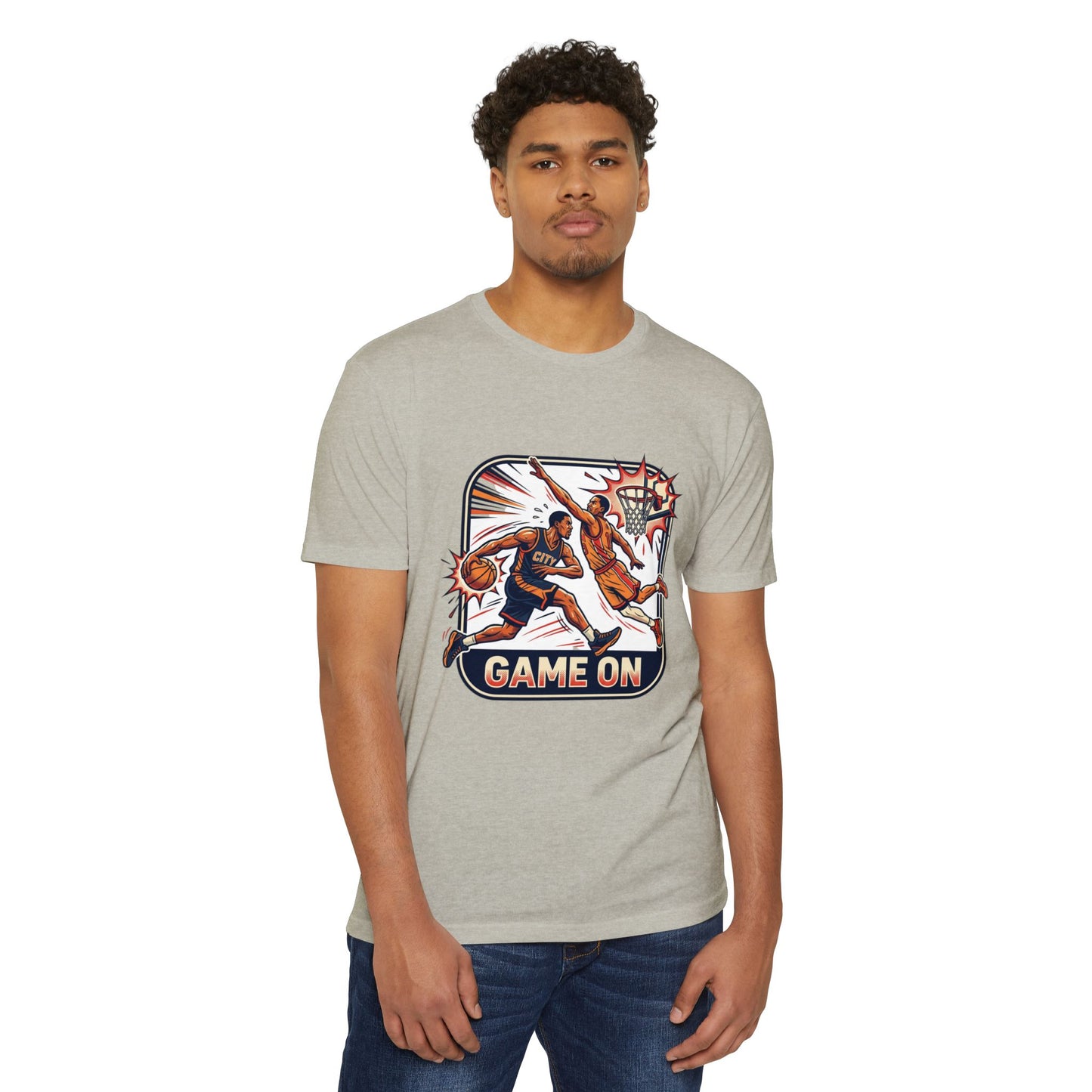 Basketball T-Shirt — Retro 'Game On' Dunk Design