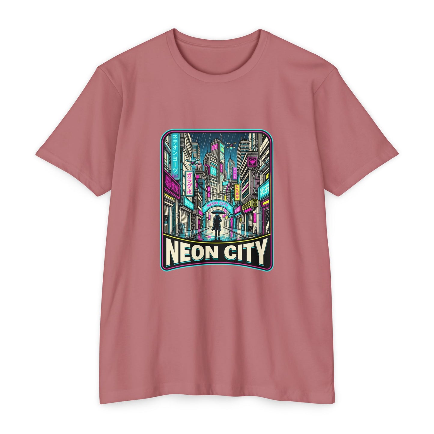 Neon City Retro Cyberpunk T-Shirt — Retro Cyberpunk Streetwear Tee