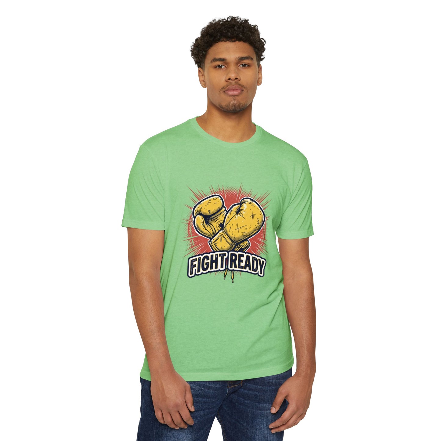Fight Ready Boxing T-Shirt — Vintage Yellow Gloves Graphic Tee