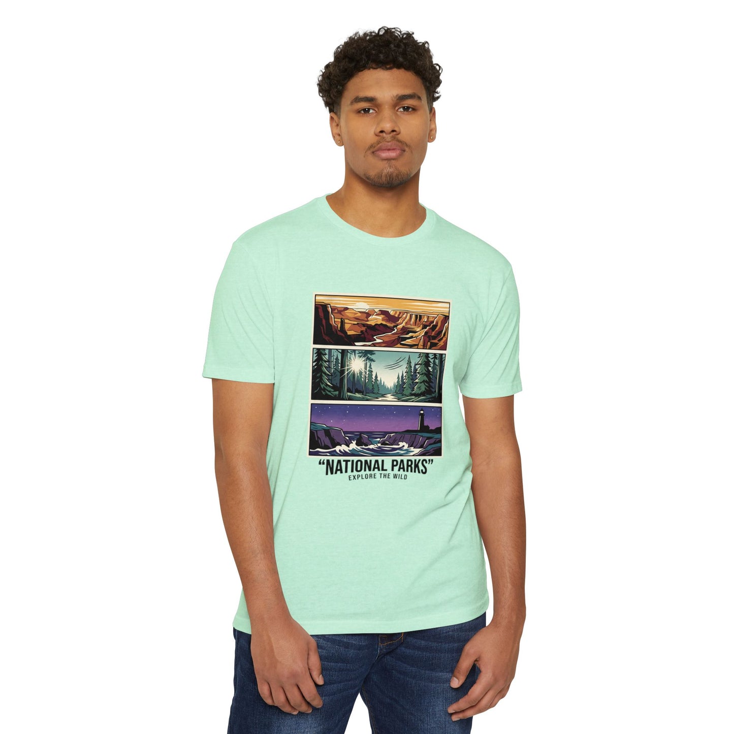 National Parks Scenic Panels T-Shirt — Explore the Wild Graphic Tee