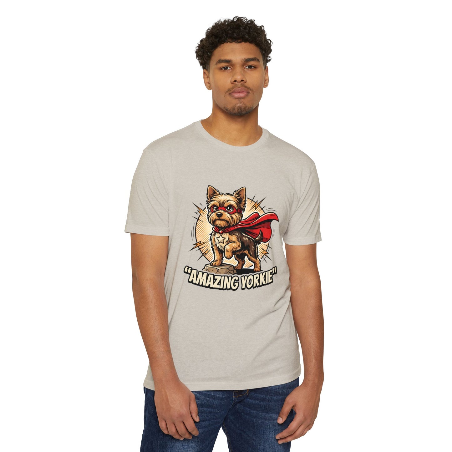 Yorkie Superhero T-Shirt — Cute Yorkshire Terrier Graphic Tee