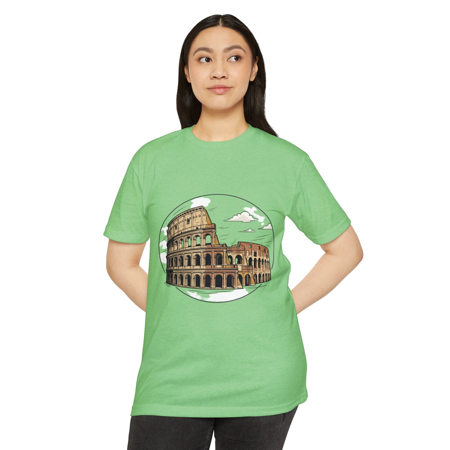 Colosseum Illustration Vintage Rome Travel T-Shirt