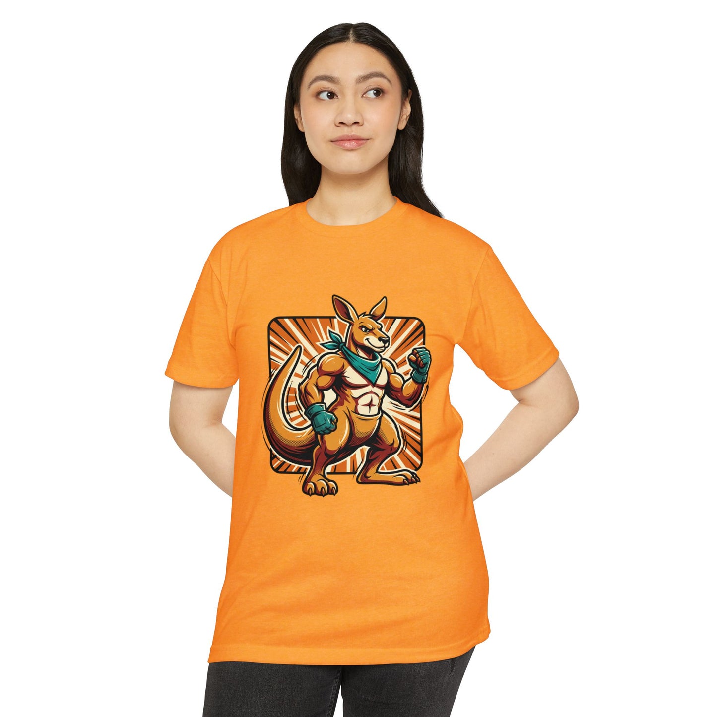 Camiseta con gráfico de canguro boxeador – Camiseta retro con mascota de luchador