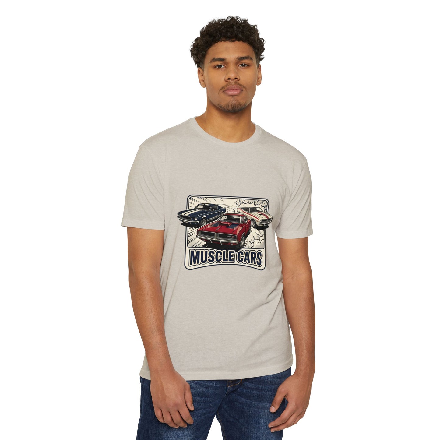 Retro Muscle Cars Graphic T-Shirt — Vintage Hot Rod Design