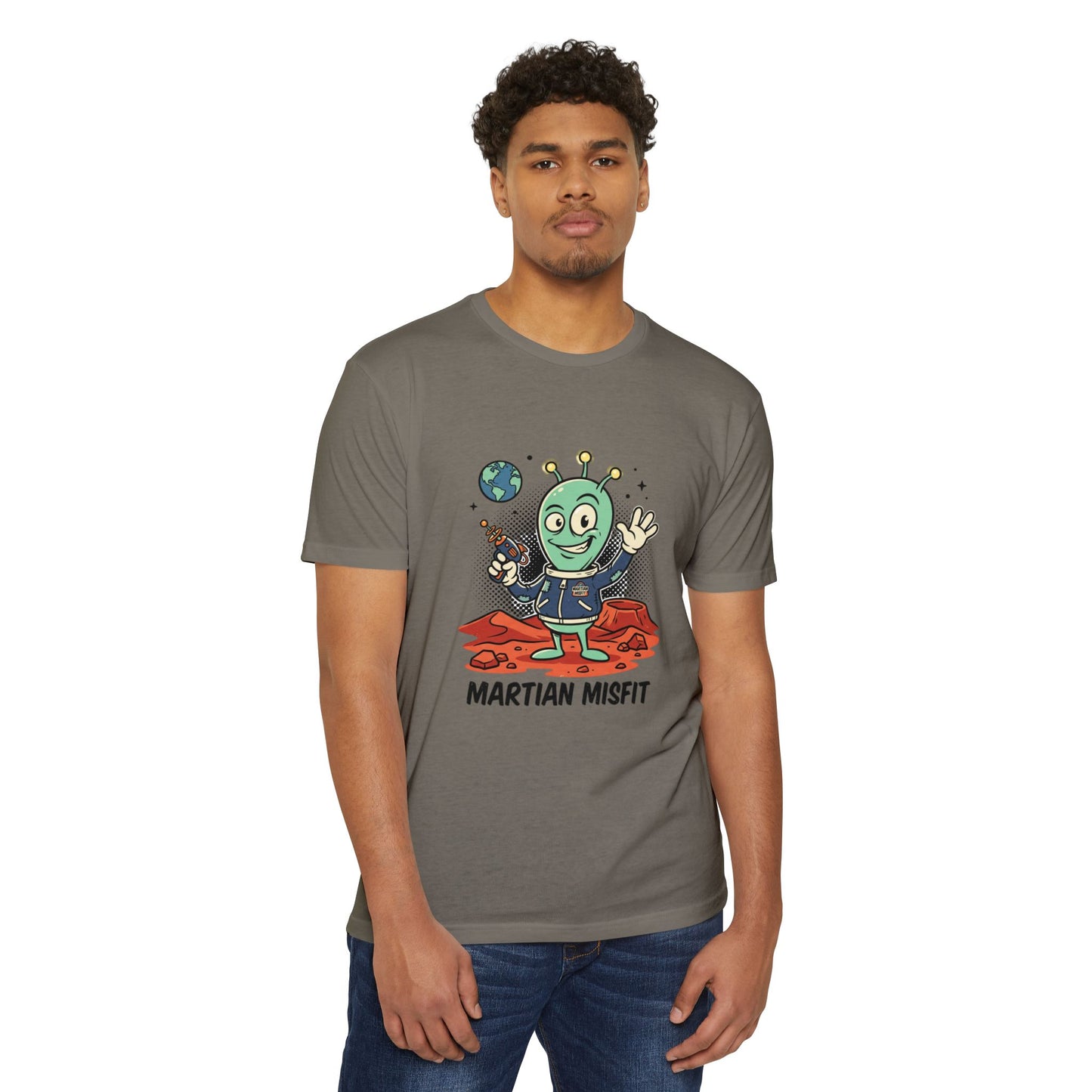 Martian Misfit Retro Alien T-Shirt — Cute Space Graphic Tee