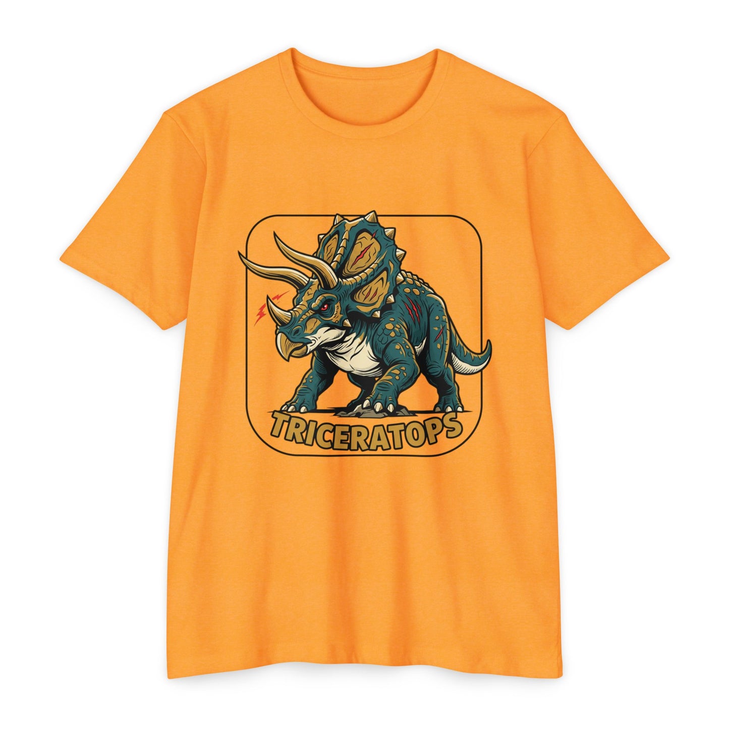 Triceratops Graphic T-Shirt — Retro Dinosaur Tee for Kids & Adults