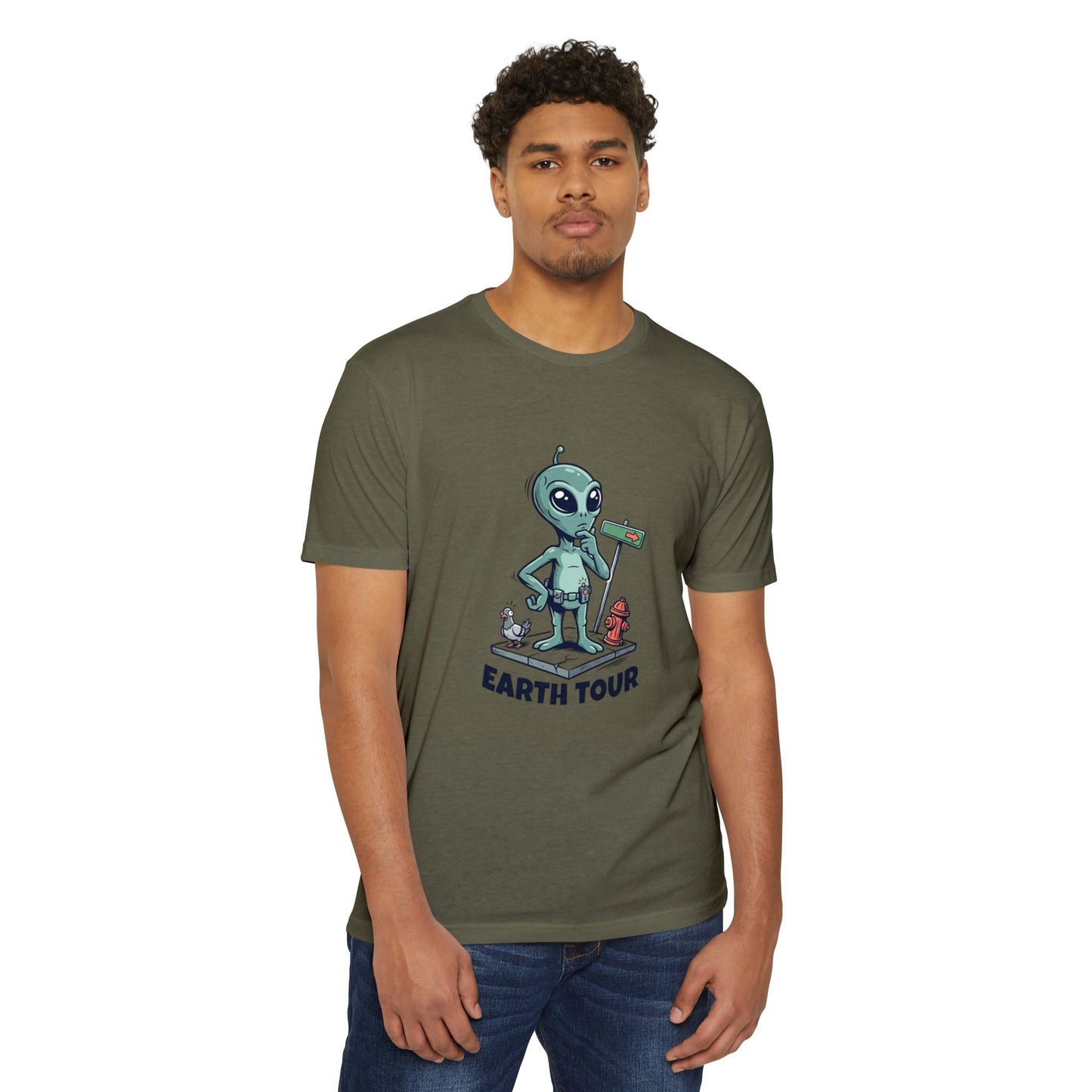 Alien 'Earth Tour' T-Shirt — Cute Space Visitor Graphic Tee