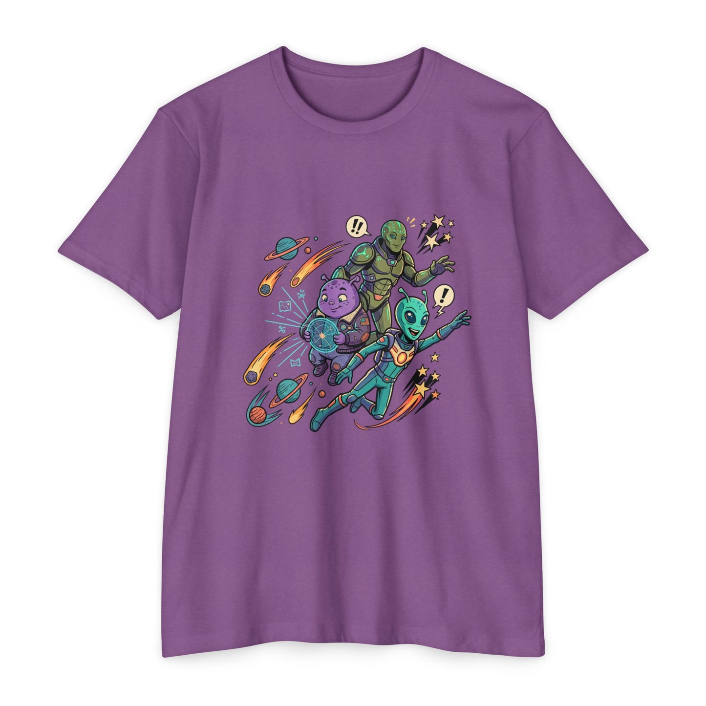 Alien Skate Crew T-Shirt — Retro Space Skateboarding Graphic Tee