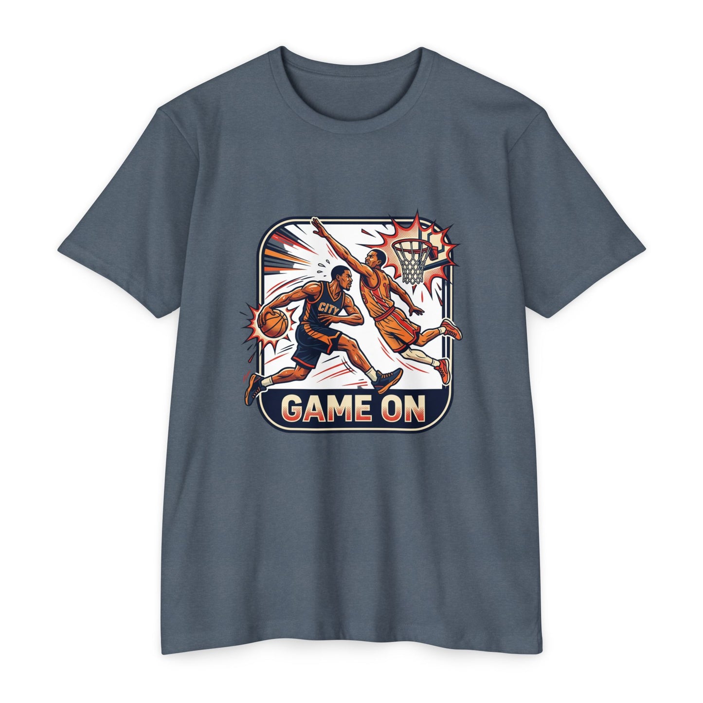 Basketball T-Shirt — Retro 'Game On' Dunk Design