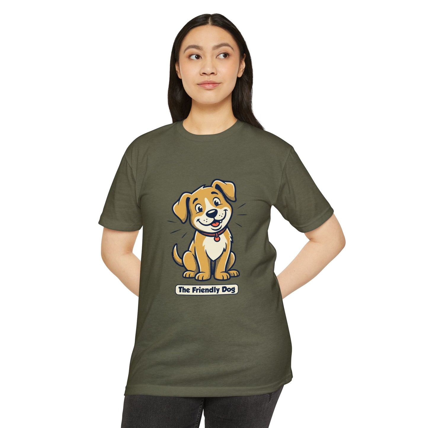Friendly Dog T-Shirt – Cute Cartoon Puppy "The Friendly Dog" Tee