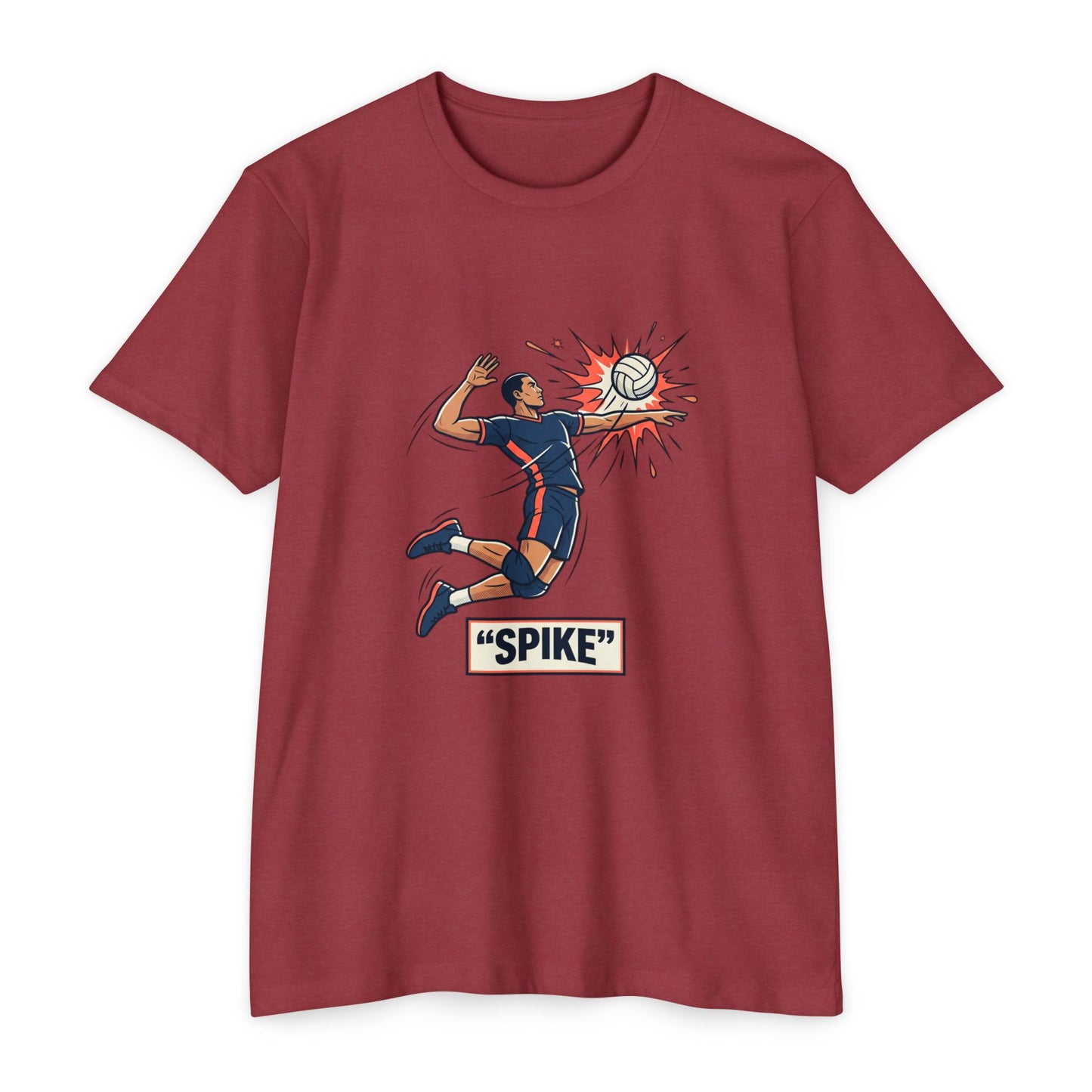 Volleyball Spike Graphic T-Shirt — Retro Player Illustration Tee