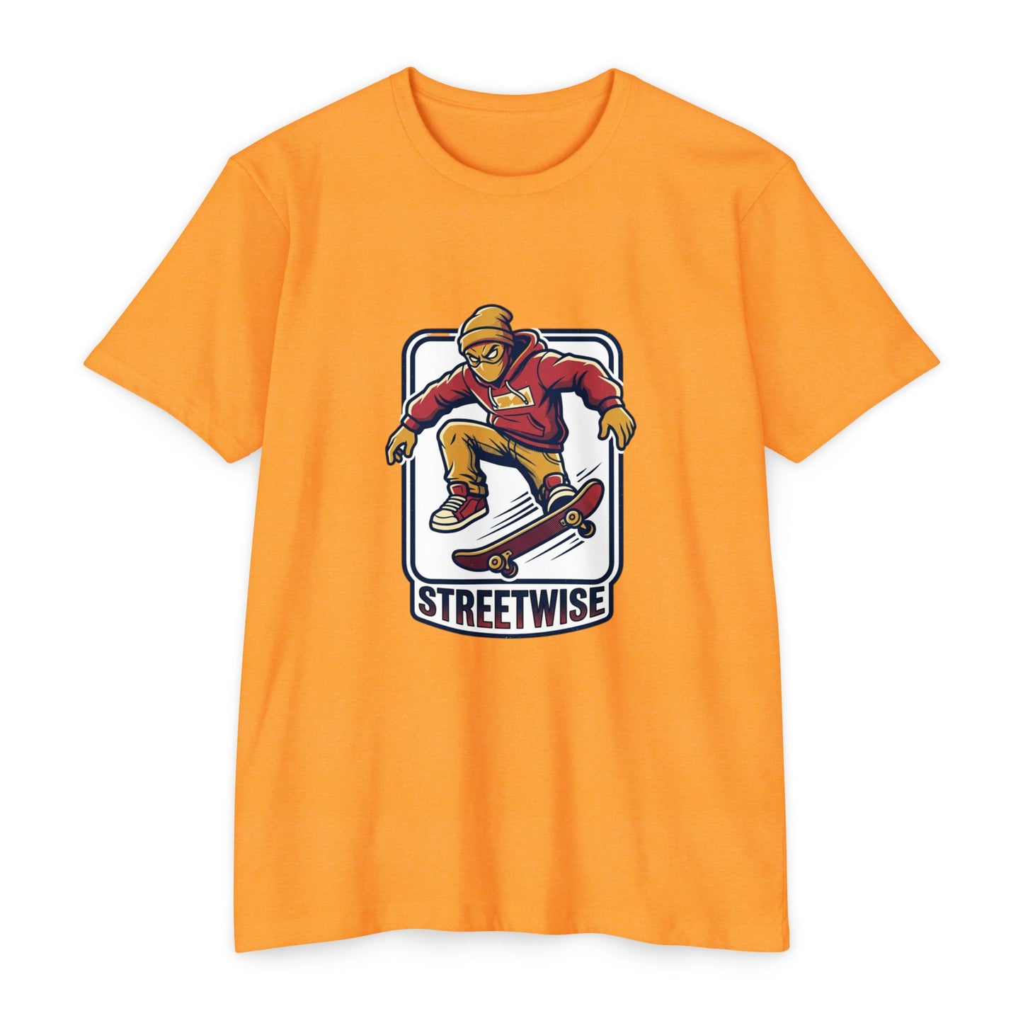 Retro Skateboarder Streetwise T‑Shirt — Vintage Skate Graphic Tee