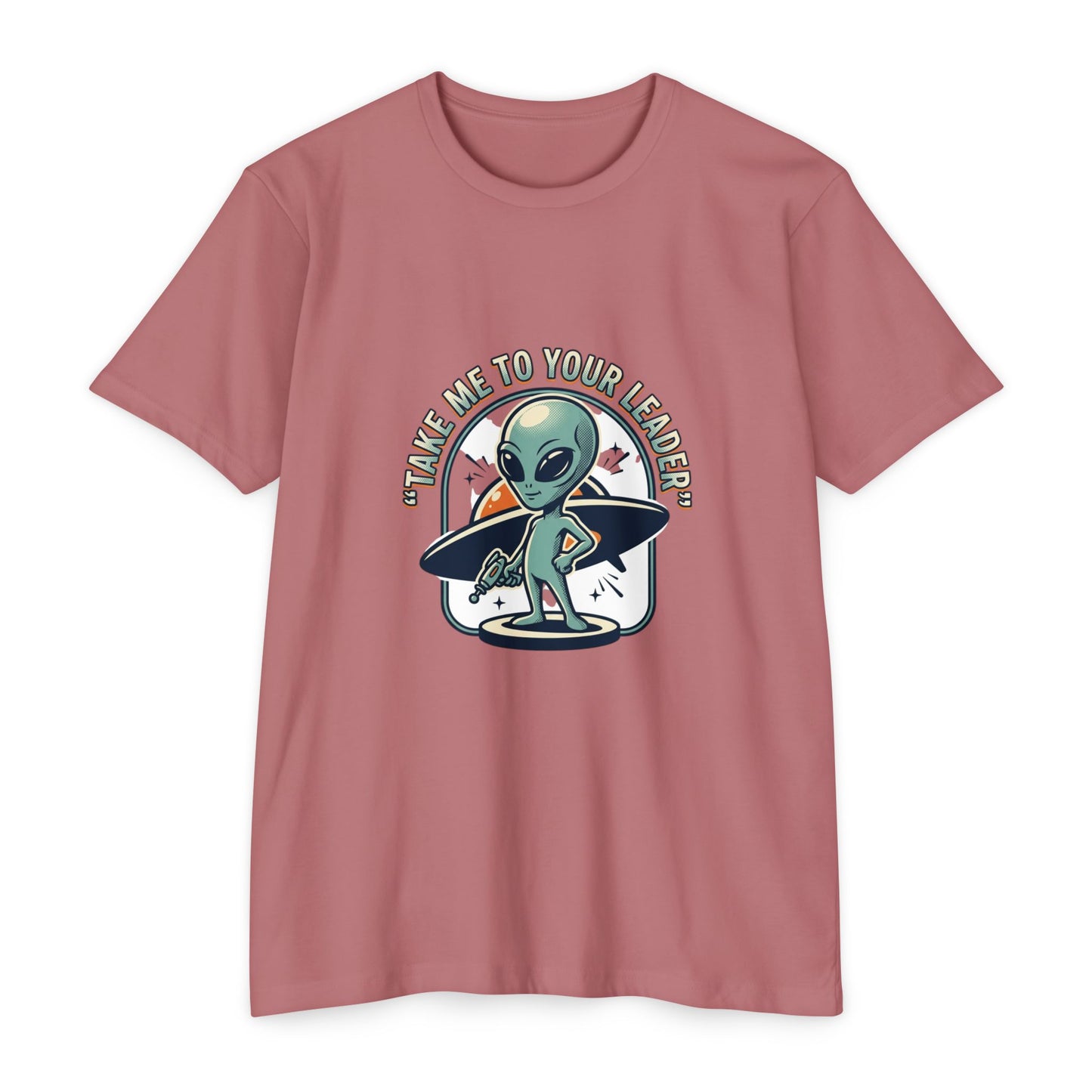 Alien Surfer T-Shirt — "Take Me to Your Leader" Graphic Tee