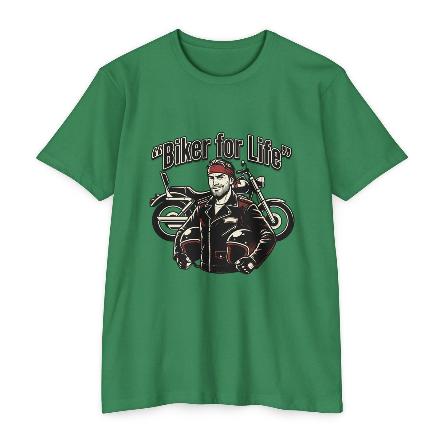 Biker For Life Vintage Motorcycle T-Shirt