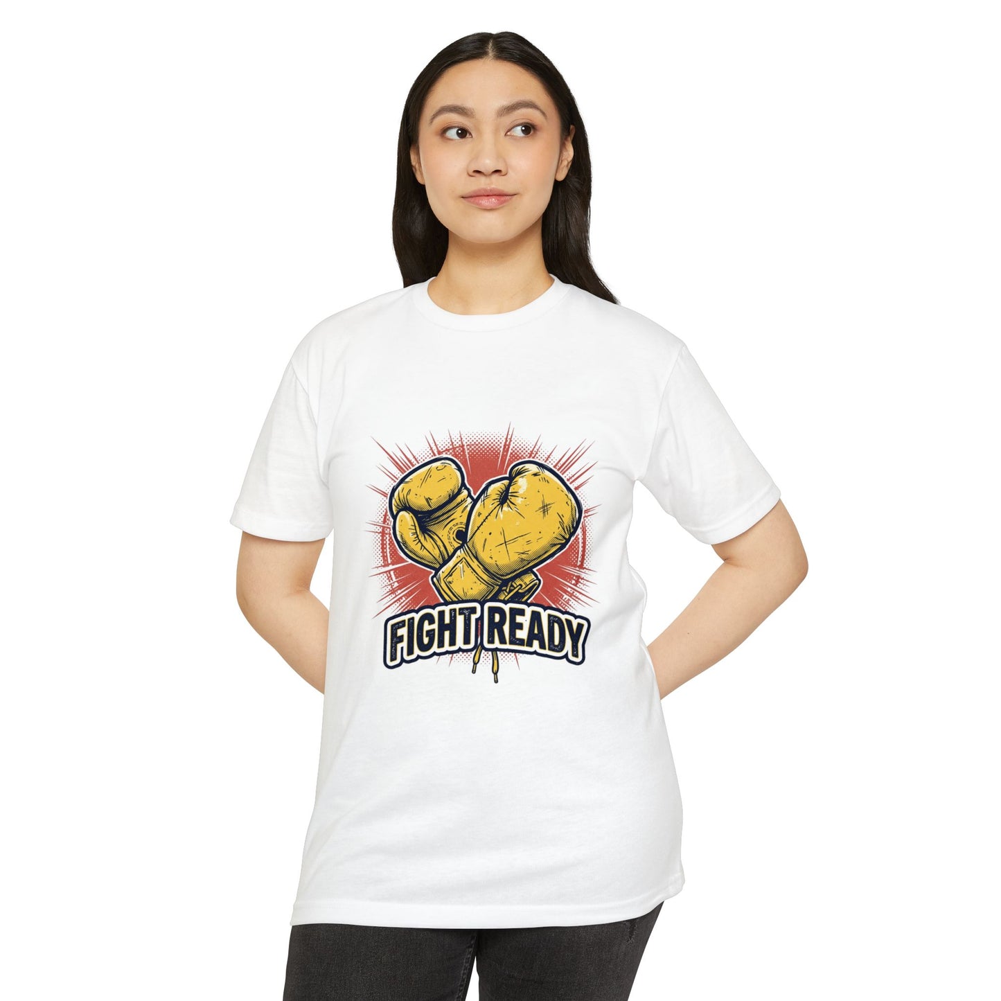 Fight Ready Boxing T-Shirt — Vintage Yellow Gloves Graphic Tee