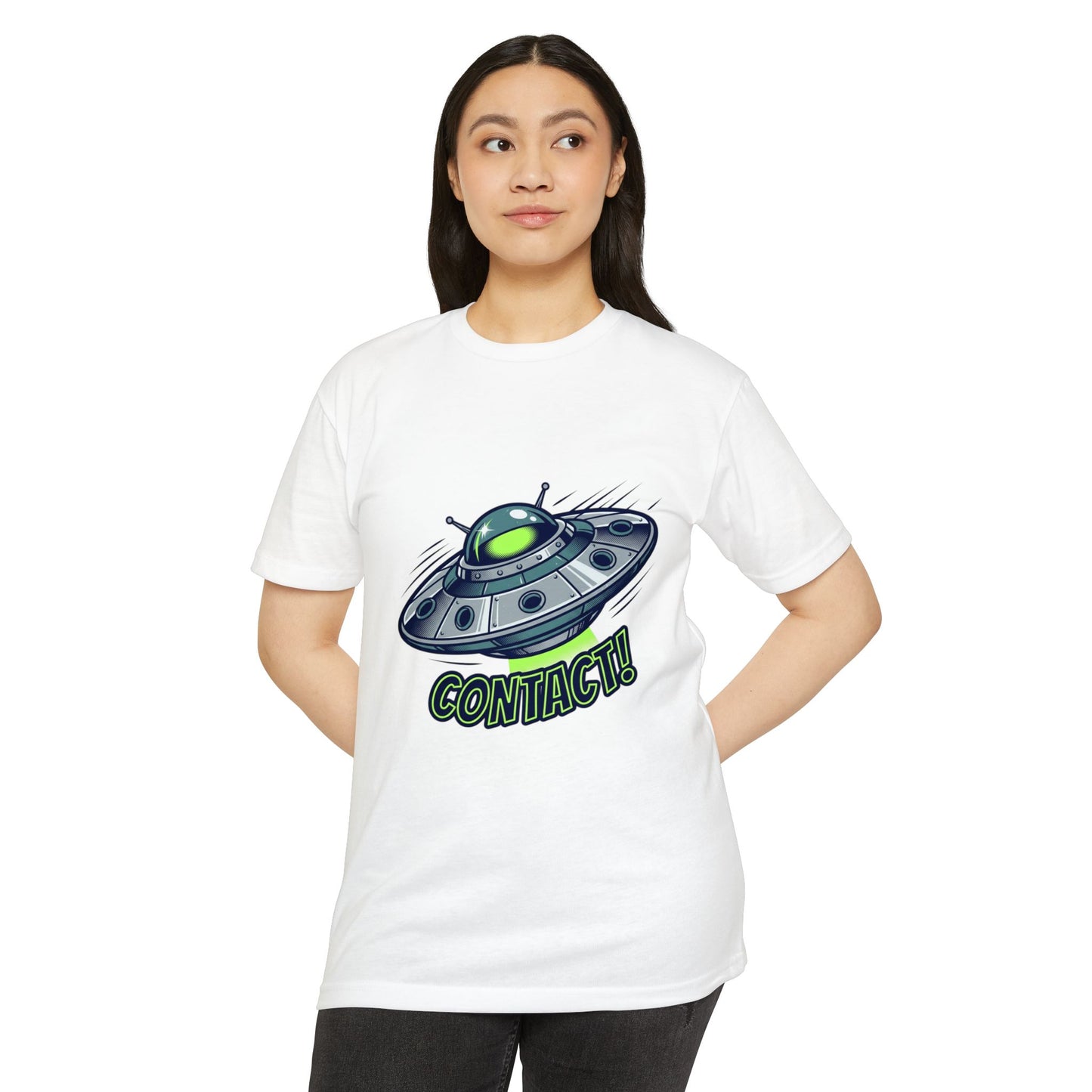UFO Contact T-Shirt — Alien Spaceship Graphic Tee