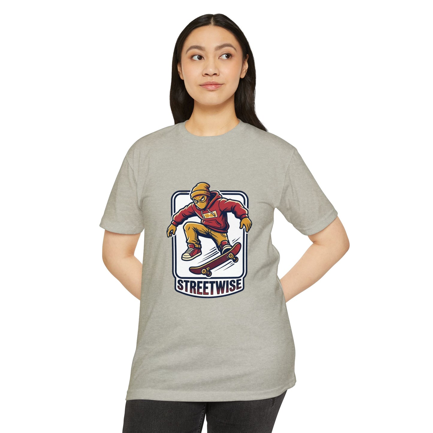 Retro Skateboarder Streetwise T‑Shirt — Vintage Skate Graphic Tee