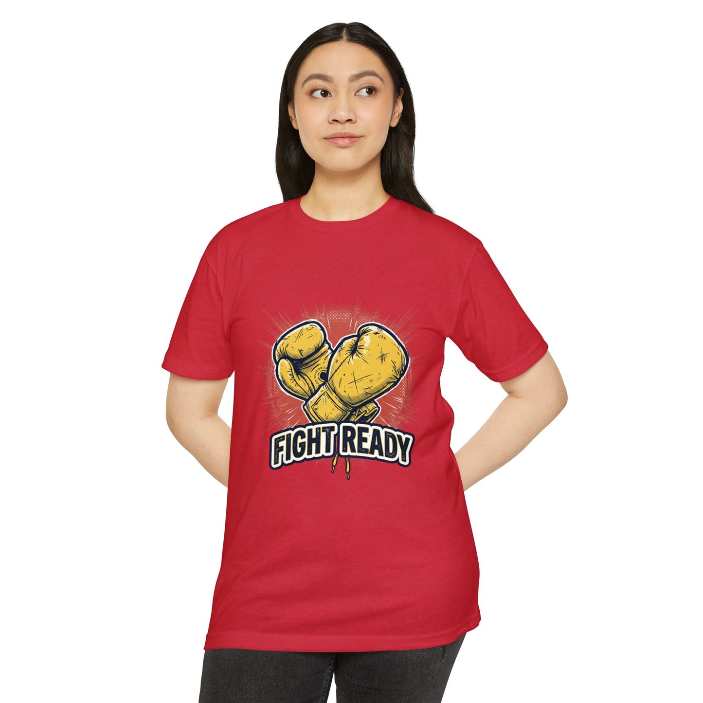 Fight Ready Boxing T-Shirt — Vintage Yellow Gloves Graphic Tee