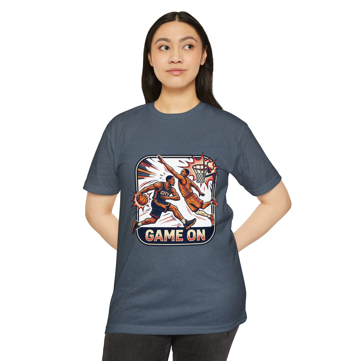 Basketball T-Shirt — Retro 'Game On' Dunk Design
