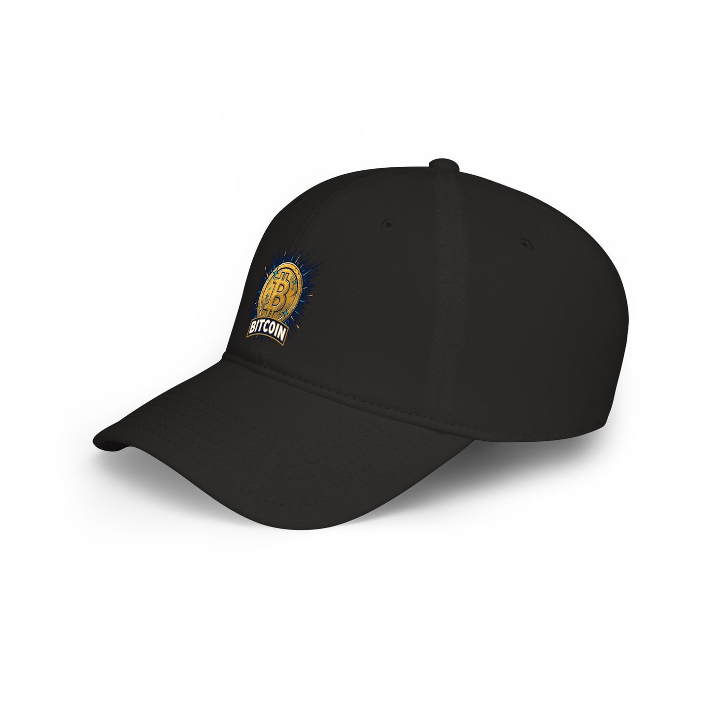 Bitcoin Sunburst Low Profile Baseball Cap — Crypto Logo Hat