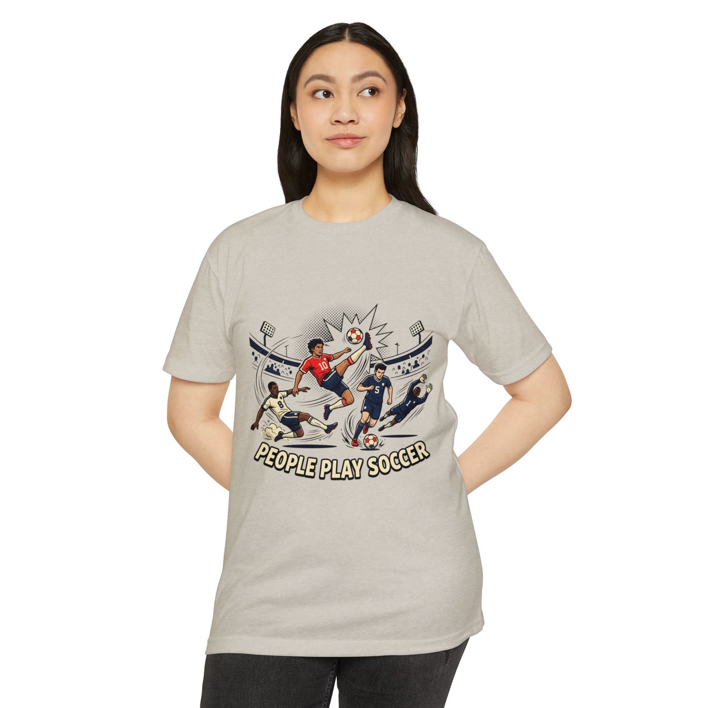 People Play Soccer T-Shirt – Vintage Soccer Players Graphic Tee
