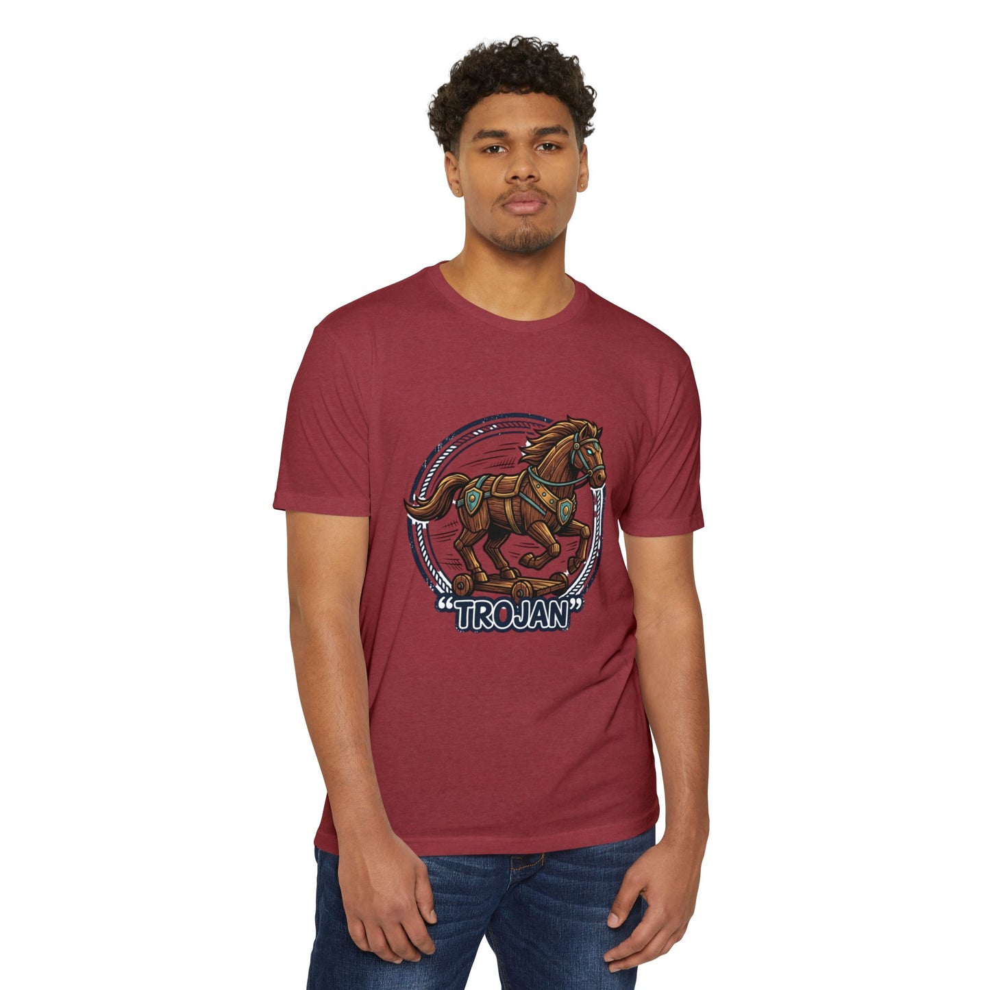Trojan Horse Vintage Equestrian Logo T-Shirt