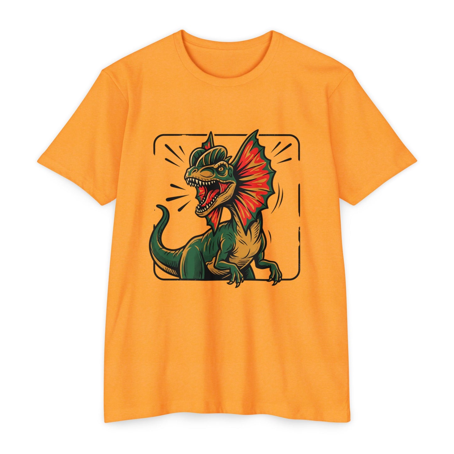 Frilled Lizard Dino Tee — Colorful Frill Graphic T-Shirt