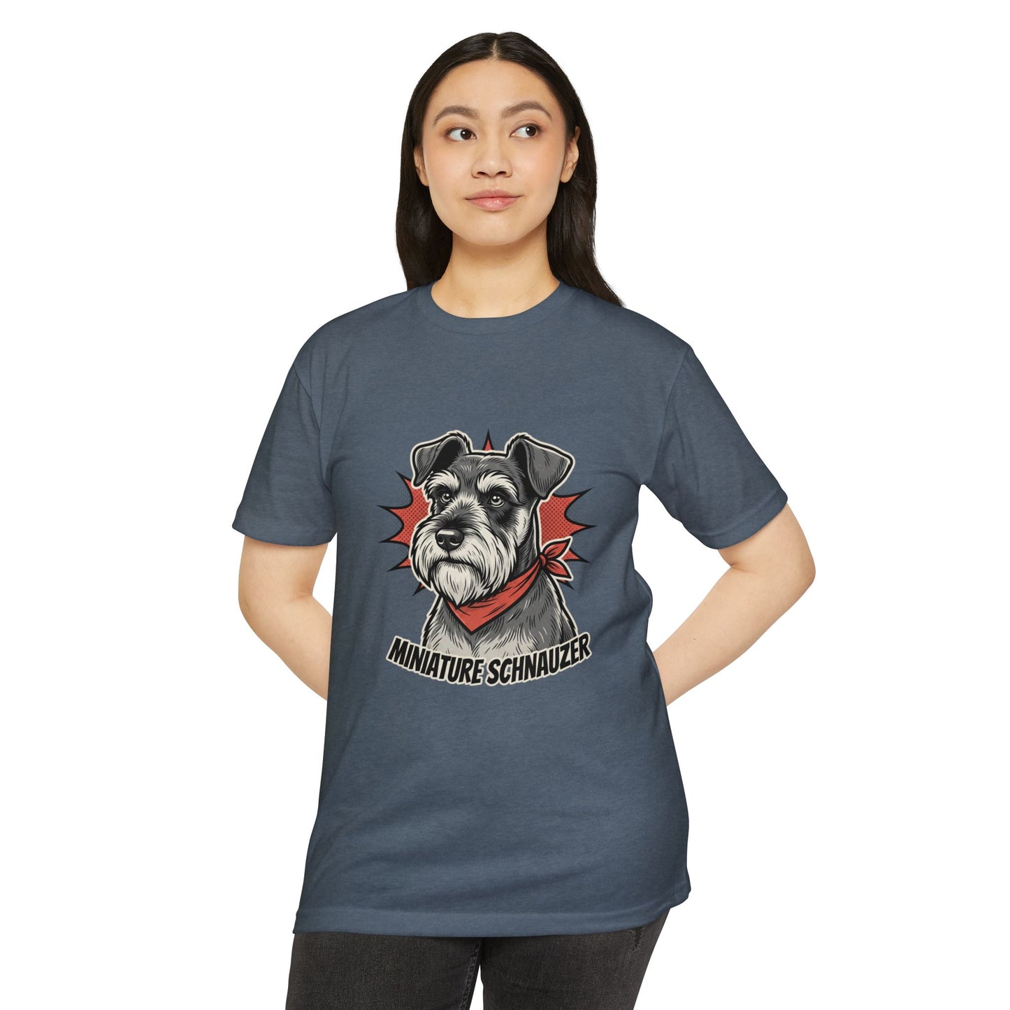 Miniature Schnauzer Portrait Retro Bandana T-Shirt