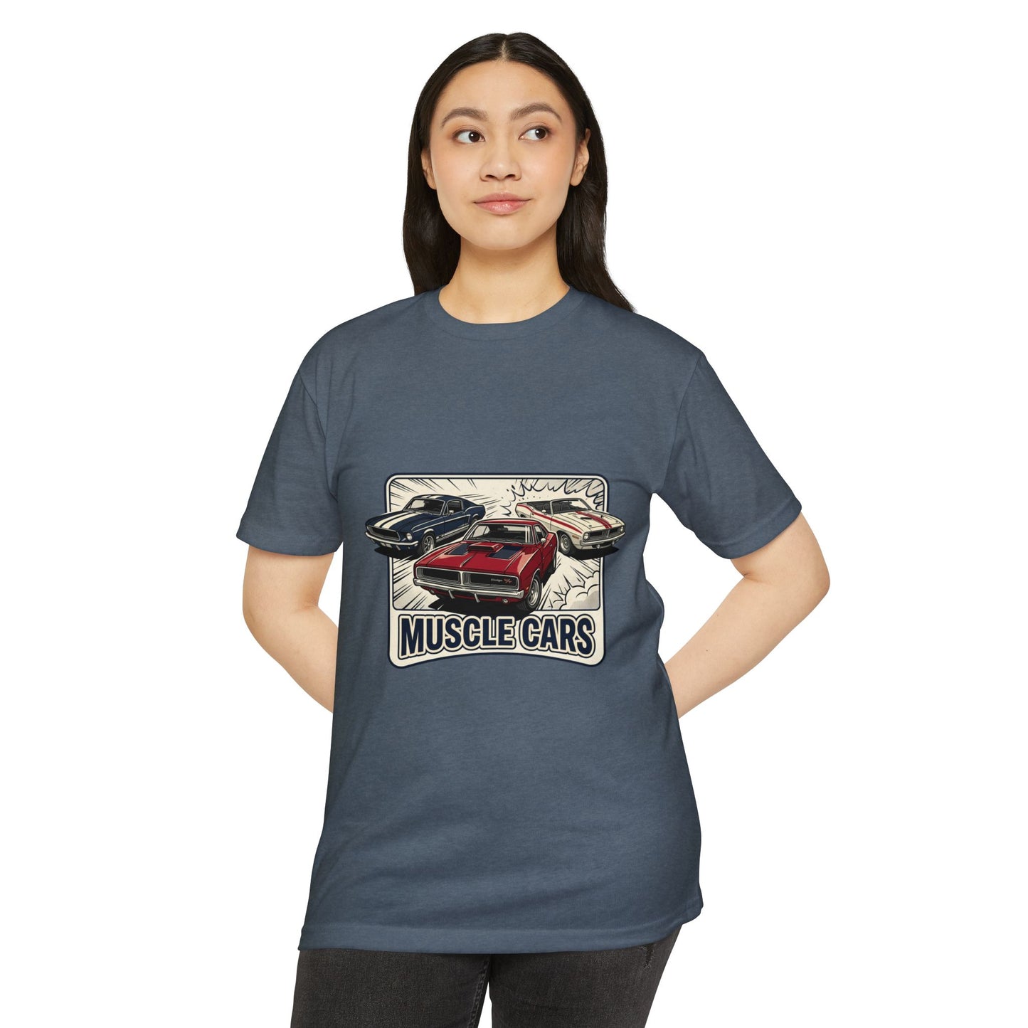Retro Muscle Cars Graphic T-Shirt — Vintage Hot Rod Design